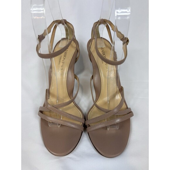 Marion Parke Toscana Strappy Sandals Blush Nude Size 36.5 Stiletto Heels Buckle - Picture 4 of 12
